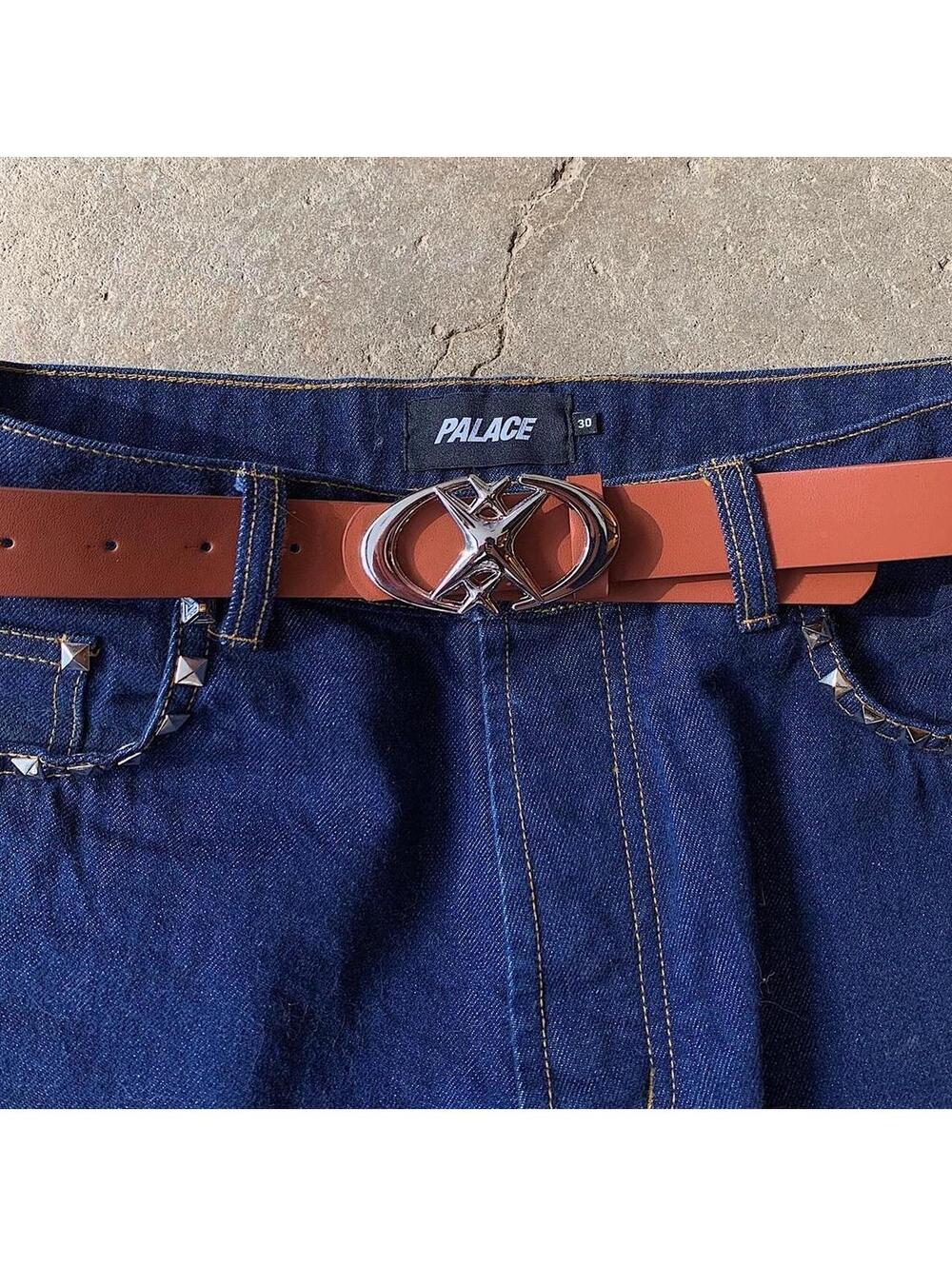 Vintage Y2K Brown Punk Cyber Star Moon Belt - Picture 3 of 8
